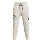 Брюки project rock heavyweight terry pants 'ivory black' Under Armour, белый - фото