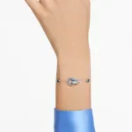 Swarovski Полые родированные браслеты унисекс silver - фото 10