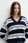 Хлопковый свитер Tommy Jeans, темно-синий - фото 4