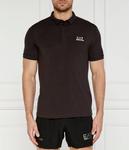 Поло EA7 Regular Fit, черный - фото