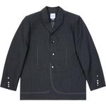 Полосатый блейзер ADER ERROR, темно-серый - фото