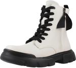 Женские ботильоны Geox J Junette, Lt Ivory Black - фото