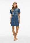 Платье VILA Denim dress, Dark Medium Blue Denim/Blue Denim - фото 2