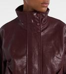 Кроп-кожаная куртка Bateman Veronica Beard, Raisin - фото 4