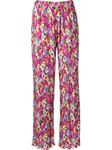 MSGM плиссированные брюки с цветочным принтом, розовый - фото