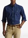 Оксфордская рубашка с вышитым логотипом Polo Ralph Lauren, синий - фото 3