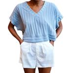 Crop Til You Drop Топ в цвете Dusty Blue umgee - фото 3