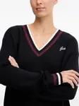 Свитер с V-образным вырезом Guess Usa, черный - фото 4