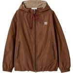 Куртка с капюшоном MIU MIU, коричневый - фото