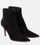 Ботильоны из замши So Apostropha 80 Christian Louboutin, черный - фото