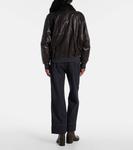 Кожаный блузон Brunello Cucinelli, Coffee - фото 3