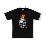 Футболка Bape Abc Milo On Ape Head A BATHING APE, камуфляж - фото 6