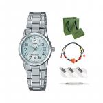 Женские часы Standard Series Blue LTP-V002D-2B CASIO - фото 4