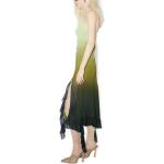 Платье с рюшами на бретелях зеленое Acne Studios - фото 4