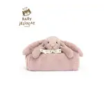 Personalised Bashful Luxe Bunny Rosa Blankie JELLYCAT, розовый - фото 5