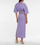 Льняной топ с вырезом Christopher Esber, Lilac - фото 3