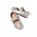 ABC DOUKIDS Детские кожаные туфли для детей ABCdoukids, серебряный - фото 2