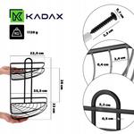 Полка для душа Kadax, черный - фото 7