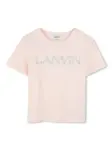 Футболка с логотипом Lanvin Enfant, розовый - фото