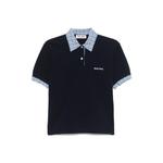 Поло с эффектом многослойности MIU MIU, синий - фото