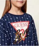 Толстовка cropped fit Guess, темно-синий - фото 4