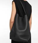 Сумка-тоут Park из кожи The Row, черный - фото