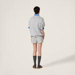 Хлопковые шорты MIU MIU, серый - фото 3