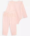 Боди и брюки с рюшами Tiny Dancer для маленьких девочек, комплект из 2 предметов First Impressions, розовый - фото 2