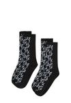 Носки Karl Lagerfeld Jeans PACK OF 2, Klj Standard Monogram-Black/Black - фото 2