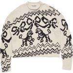 Джемпер жаккард Acne Studios, белый/черный - фото 3