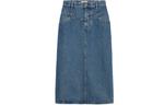 Джинсовая юбка женская синяя Celine - фото