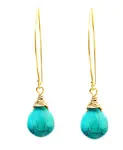 Серьги из бирюзы Minu Jewels, turquoise - фото
