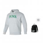 PUMA Американский свитшот Unisex Gray - фото