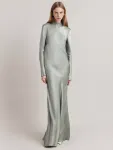 Платье Ghost Rayna High Neck Low Back Maxi, зеленый - фото 3