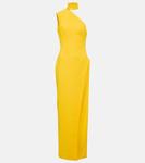 Платье макси асимметричного кроя из крепа MÔNOT, желтый - фото