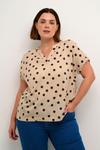 Блузка KAFFE CURVE Anny, светло-бежевый - фото 2