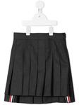 Thom Browne плиссированная юбка мини Super 120s, серый - фото