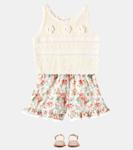 Босоножки Plagette с блестками Pom d'Api, Laminato Glitter Ivory Gold - фото 2