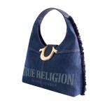 Сумка-хобо True Religion из денима с потертостями, Denim - фото 5