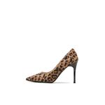 QITUMAUL Туфли на тонком каблуке с леопардовым принтом - фото