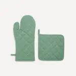 Набор варежек и прихваток Basic II. - El Corte Inglés, зеленый - фото