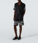 Бермуды из шелкового твила с узором пейсли Dolce&Gabbana, черный - фото 2