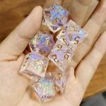 Аксессуары Hymgho Premium Gaming Sharp-Edge Polyhedral Dice Set: Captured Magic - Opal (7) - фото 2