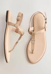Сандалии с Т-образной застежкой Next, цвет Mottled Beige - фото 3