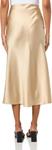 BOSS Женская атласная миди-юбка, Light Beige - фото 2