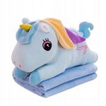 Большой синий талисман единорога с одеялом XXL Inna marka - фото