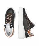 Кроссовки женские Armani Exchange кожаные на толстой подошве, черный - фото 4