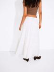 Макси юбка Bershka, Off white - фото 4