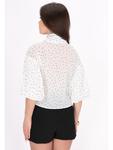 Блузка faina, цвет offwhite black - фото 4