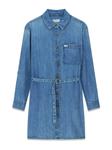 GUESS JEANS Рубашка-платье в синем дениме - фото